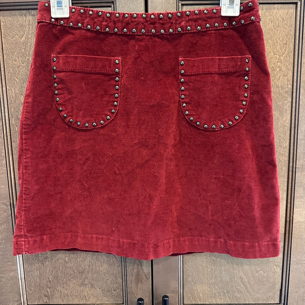 Mossimo Supply Co. Maroon  Studded Mini Skirt